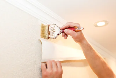 Pose de papier peint à Saraz — revêtements muraux et toiles de verre